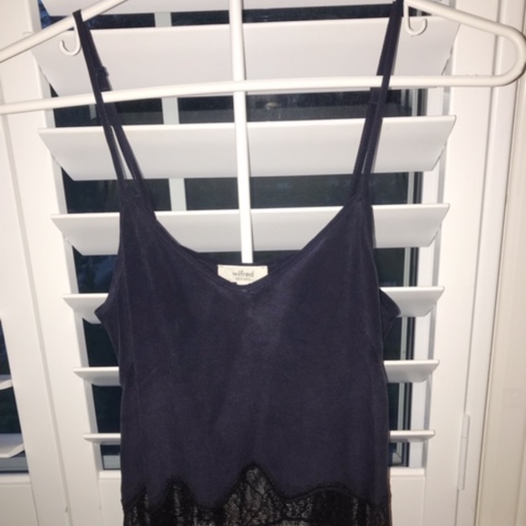 Wilfred XS 100 Silk Navy Camisole - Picture 2 of 5